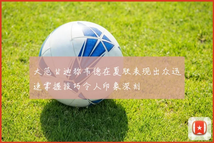 大范甘迪称韦德在夏联表现出众迅速掌握技巧令人印象深刻