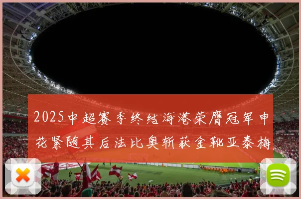 2025中超赛季终结海港荣膺冠军申花紧随其后法比奥斩获金靴亚泰梅州遗憾降级